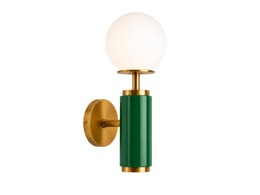 Metalowa kinkiet „Moira” – 15 x 17 x 37 cm – zielony