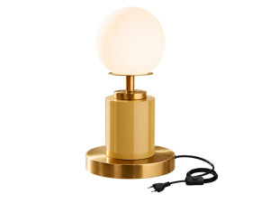 Metalowa lampa stołowa „Moira” – 17 x 17 x 34 cm – żółta