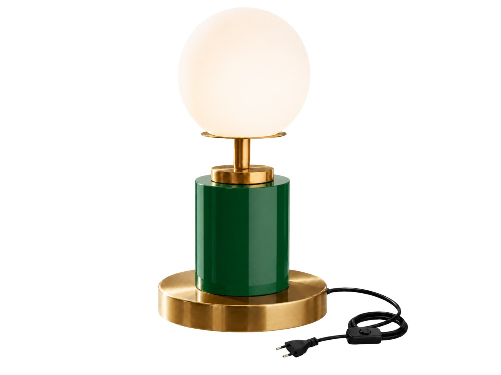 Metalowa lampa stołowa „Moira” – 17 x 17 x 34 cm – zielona