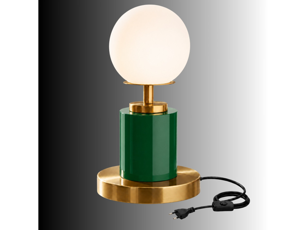 Metalowa lampa stołowa „Moira” – 17 x 17 x 34 cm – zielona
