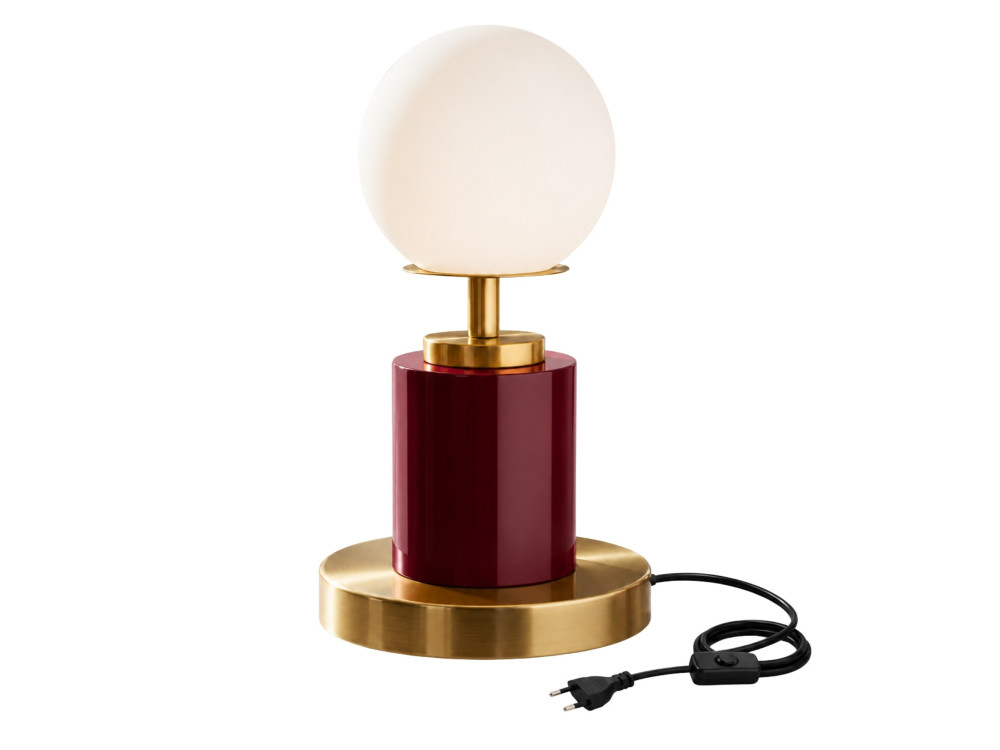 Metalowa lampa stołowa „Moira” – 17 x 17 x 34 cm – czerwona