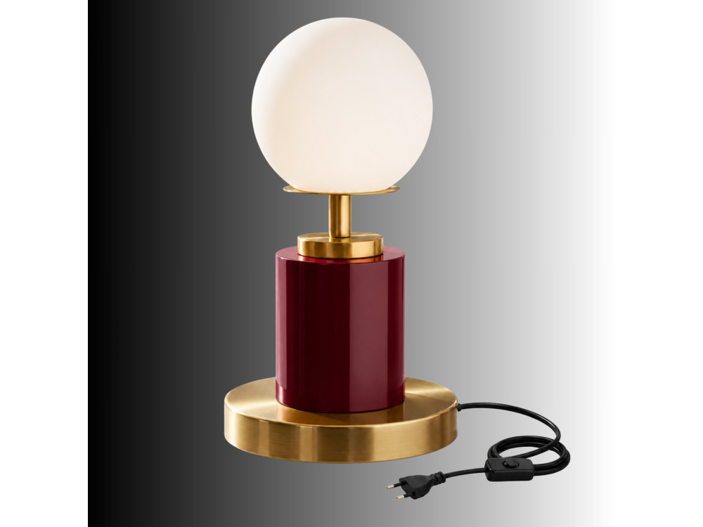 Metalowa lampa stołowa „Moira” – 17 x 17 x 34 cm – czerwona