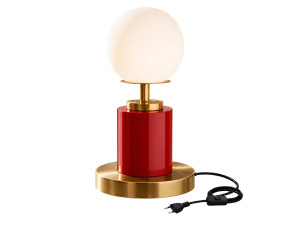 Metalowa lampa stołowa „Moira” – 17 x 17 x 34 cm – czerwona