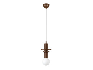 Drewniana lampa wisząca „Rotas” – 13 x 13 x 113 cm – brązowa