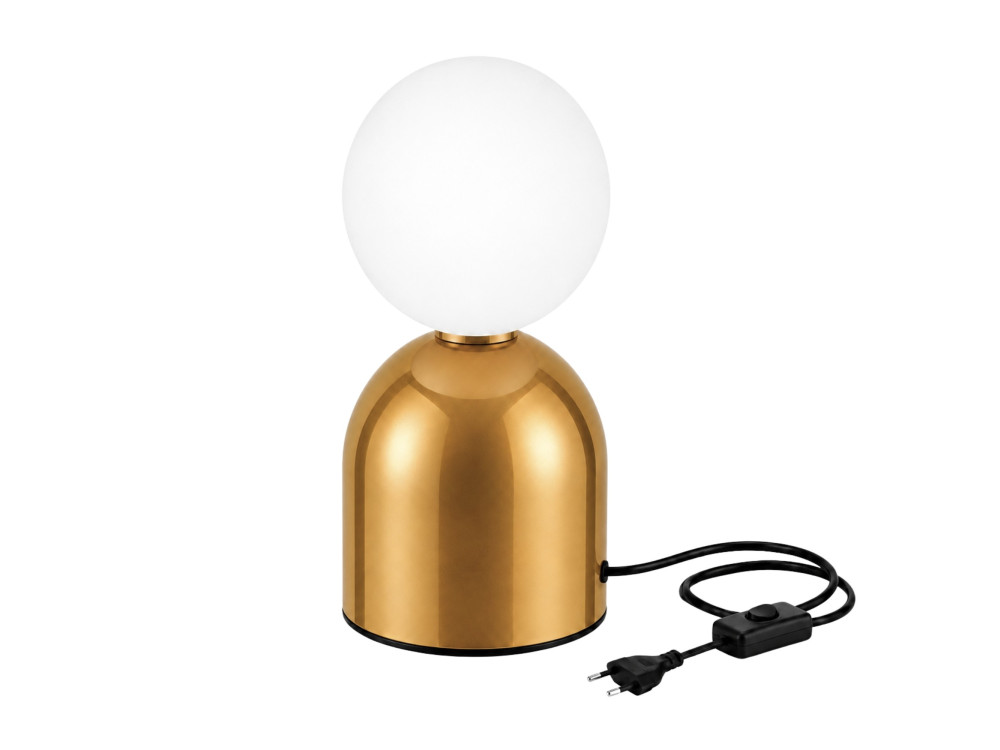 Metalowa lampa stołowa „Pupa” – 14 x 14 x 25 cm – żółta