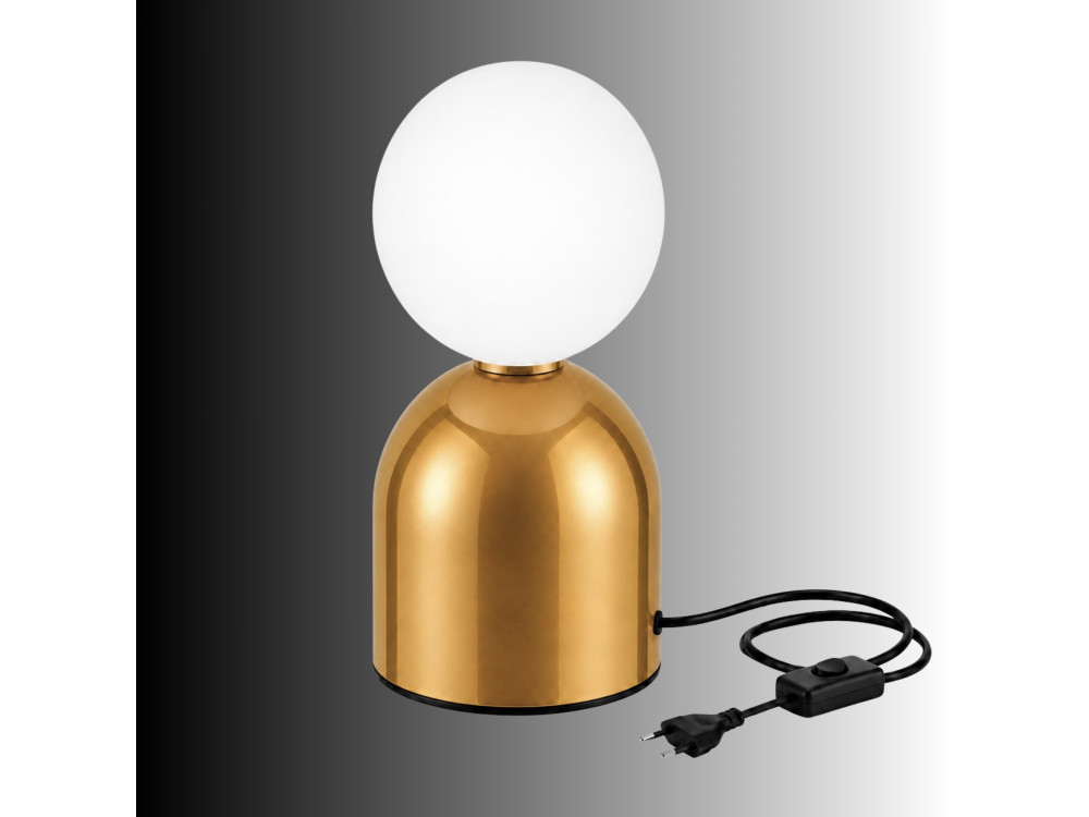 Metalowa lampa stołowa „Pupa” – 14 x 14 x 25 cm – żółta