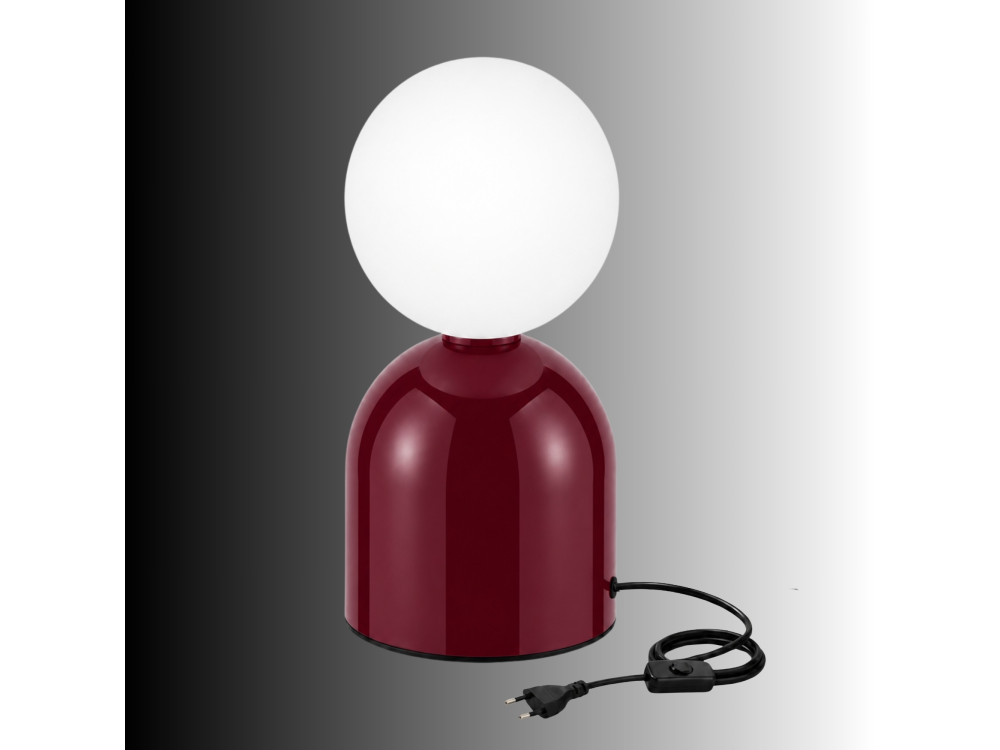 Metalowa lampa stołowa „Pupa” – 14 x 14 x 25 cm – czerwona