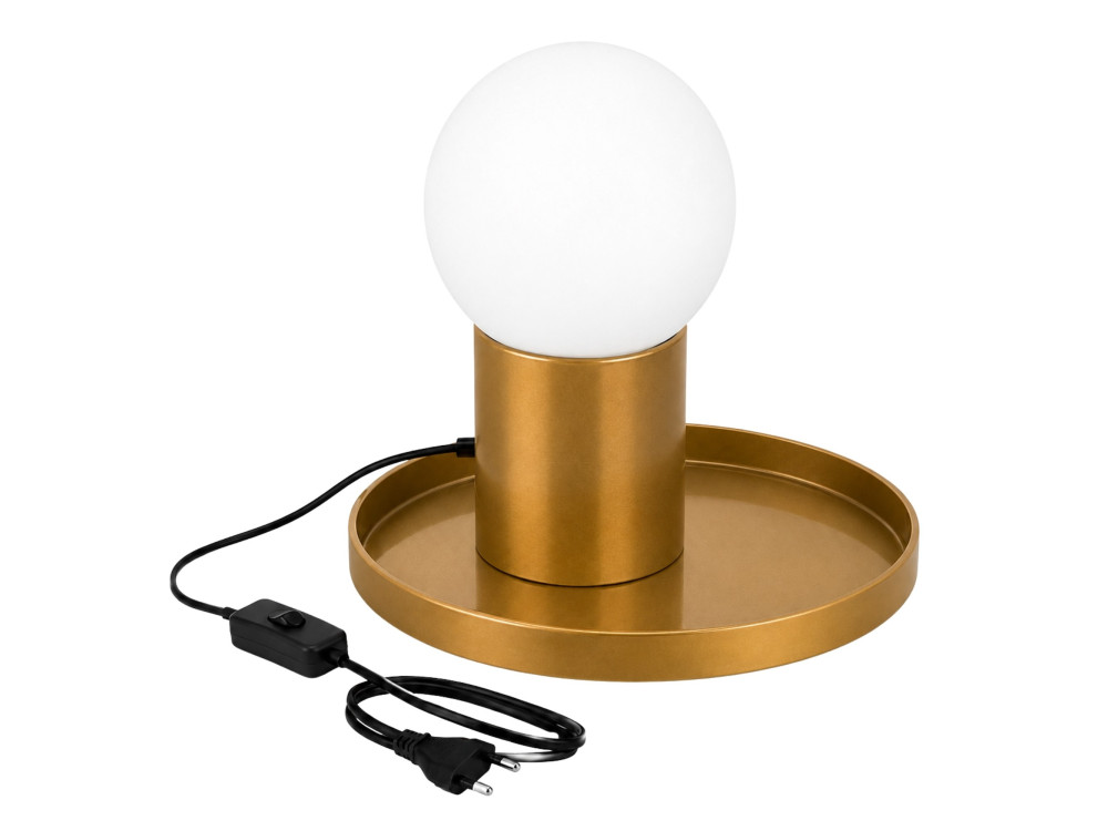 Metalowa lampa stołowa „Tray” – 20 x 20 x 17 cm – żółta