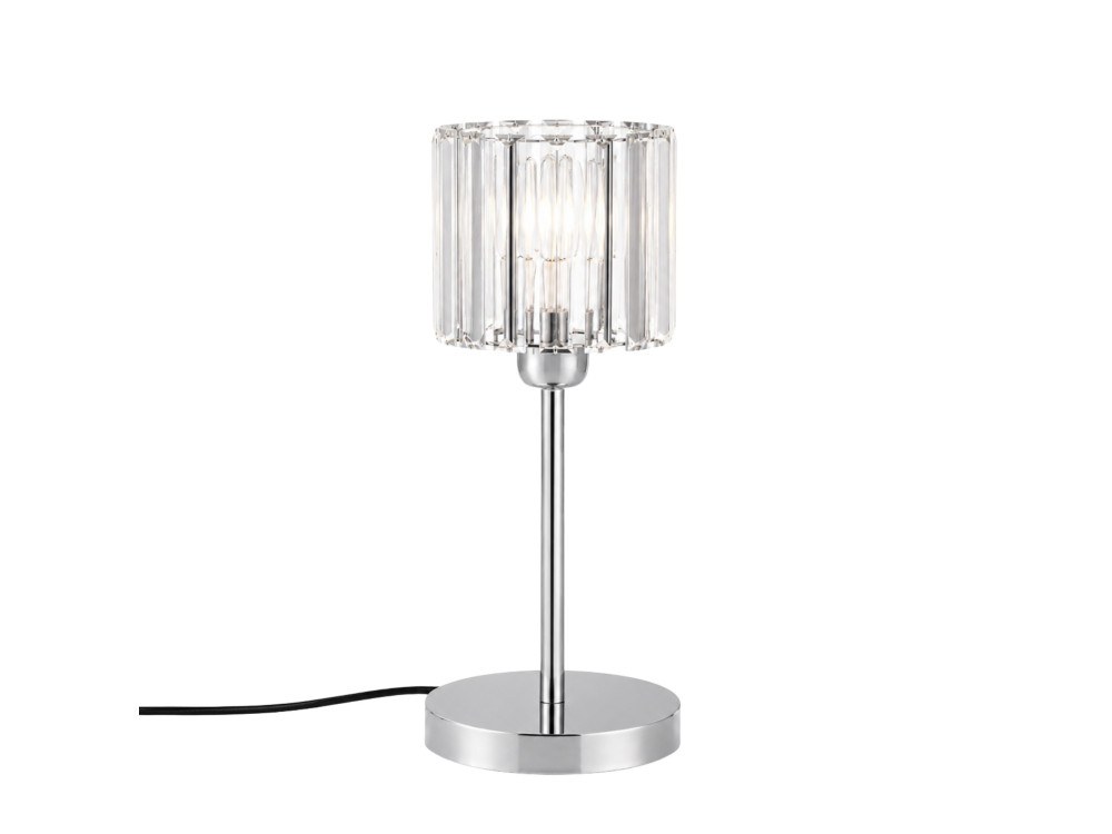 Metalowa lampa stołowa „Yakops” – 17 x 17 x 50 cm – szara