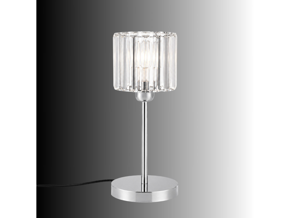 Metalowa lampa stołowa „Yakops” – 17 x 17 x 50 cm – szara