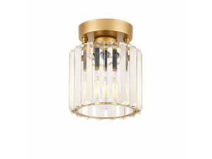 Metalowa lampa sufitowa „Yakops” – wysokość 17 cm – żółta