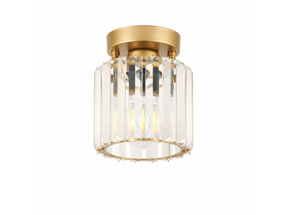 Metalowa lampa sufitowa „Yakops” – wysokość 17 cm – żółta