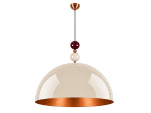 Metalowa lampa wisząca „Bubble” – 60 x 60 cm – beżowa