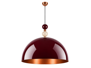 Metalowa lampa wisząca „Bubble” – 60 x 60 cm – kolor bordowy