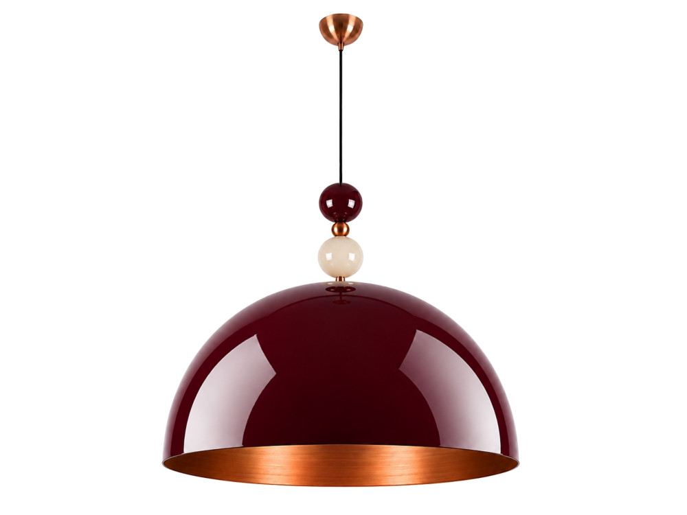Metalowa lampa wisząca „Bubble” – 60 x 60 cm – kolor bordowy