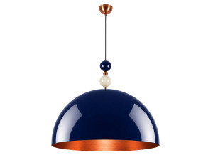 Metalowa lampa wisząca „Bubble” – 60 x 60 cm – granatowa