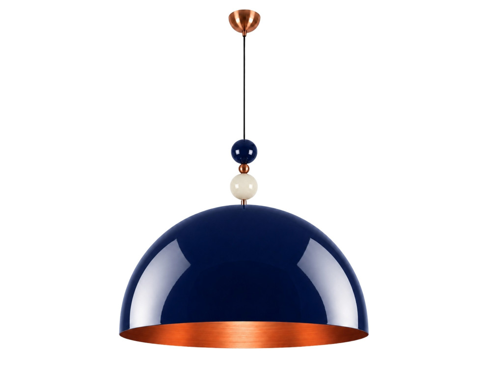Metalowa lampa wisząca „Bubble” – 60 x 60 cm – granatowa