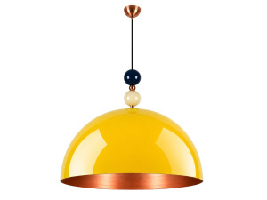 Metalowa lampa wisząca „Bubble” – 60 x 60 cm – żółta