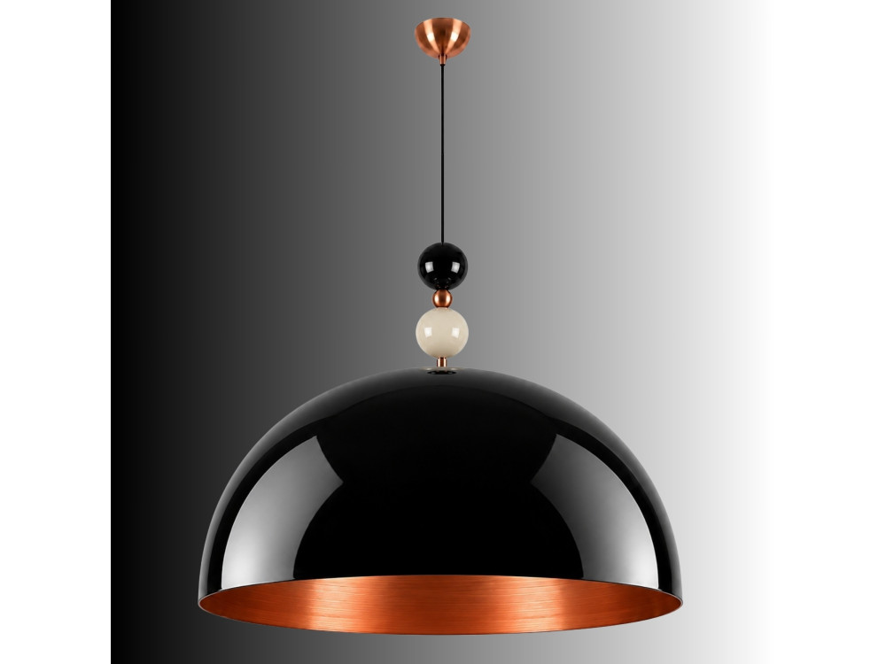 Metalowa lampa wisząca „Bubble” – 60 x 60 cm – czarna