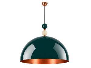 Metalowa lampa wisząca „Bubble” – 60 x 60 cm – ciemnozielona