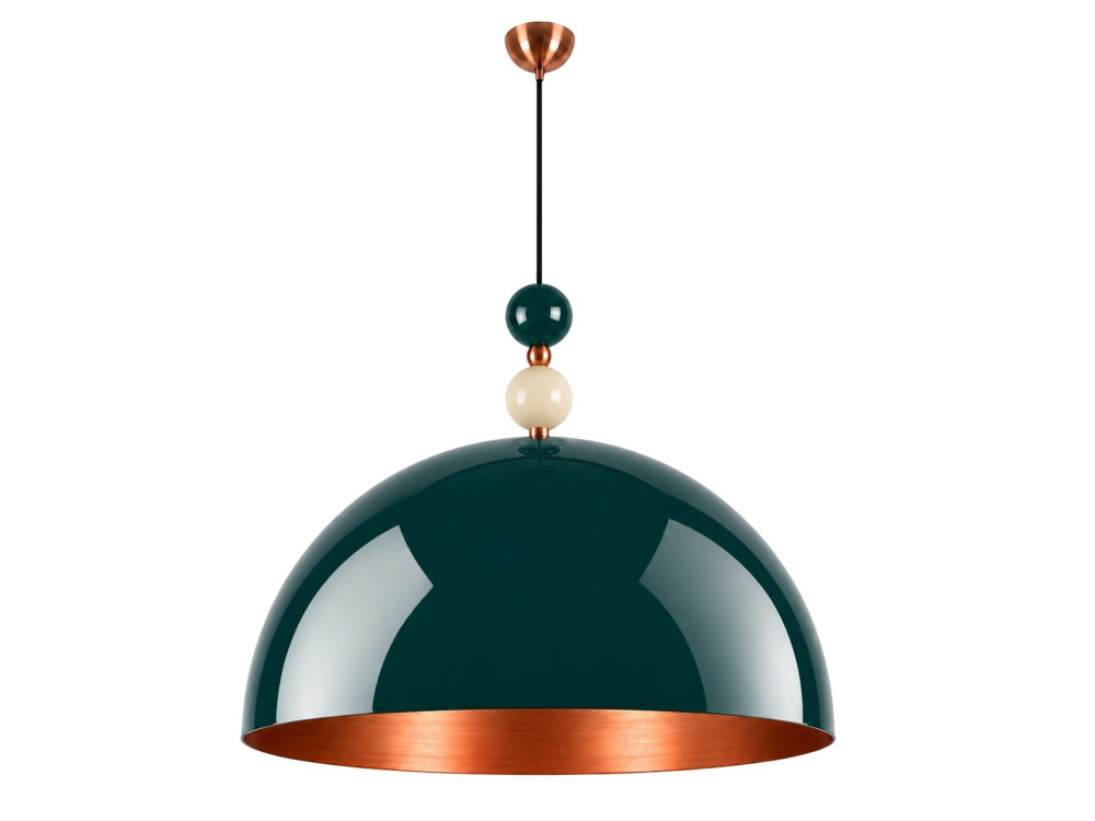 Metalowa lampa wisząca „Bubble” – 60 x 60 cm – ciemnozielona