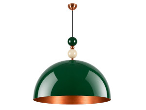 Metalowa lampa wisząca „Bubble” – 60 x 60 cm – ciemnozielona