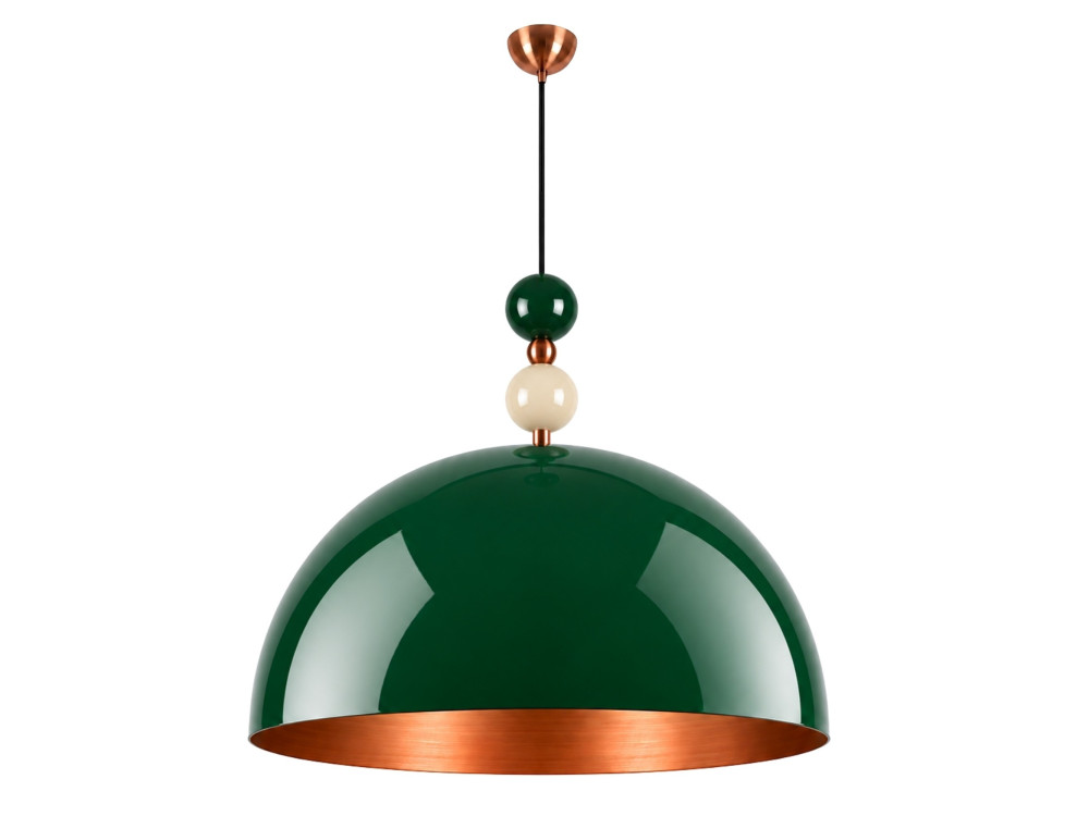 Metalowa lampa wisząca „Bubble” – 60 x 60 cm – ciemnozielona