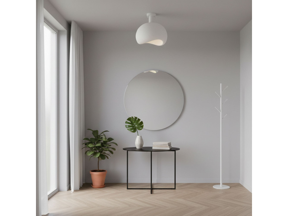 Metalowa lampa sufitowa „Yontu” – 34 x 29 x 33 cm – biała
