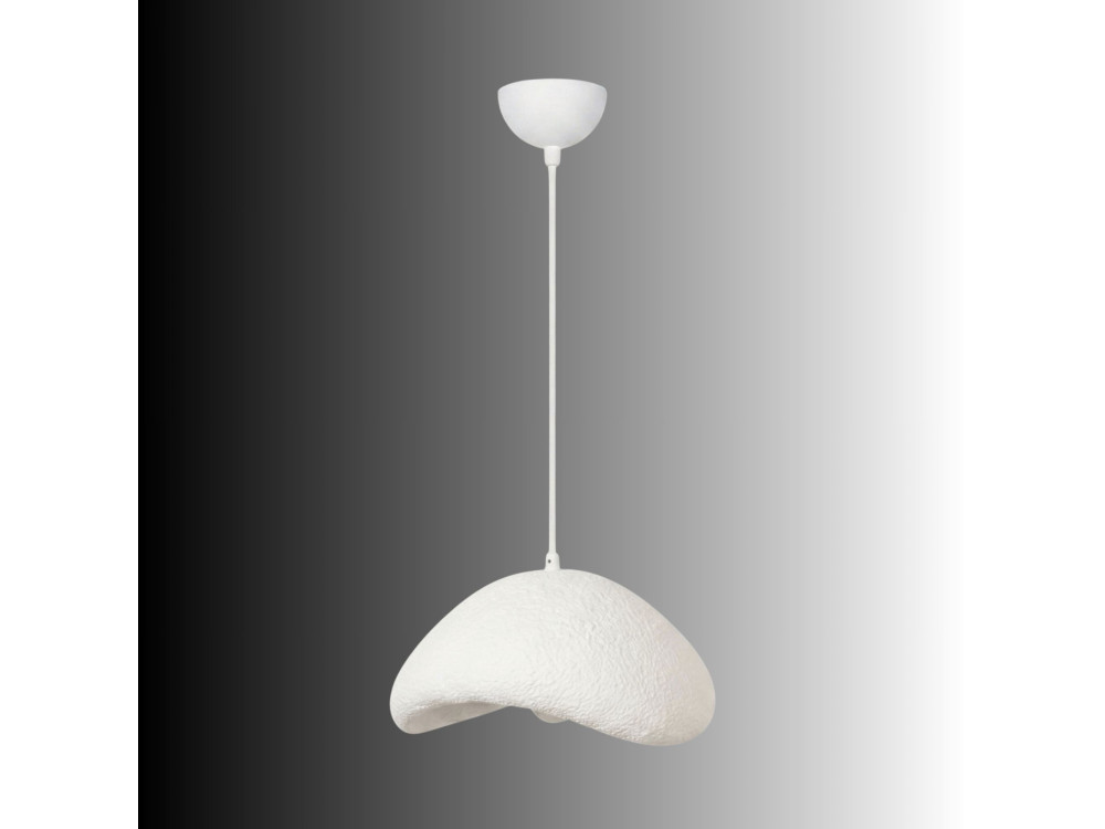 Metalowa lampa wisząca „Luna” – 42 x 37 x 120 cm – biała