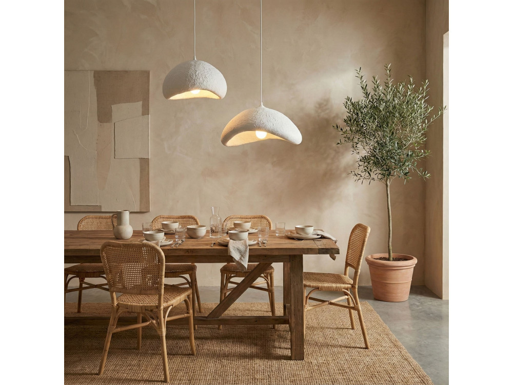 Metalowy żyrandol „Luna” – 70 x 30 x 115 cm – biały