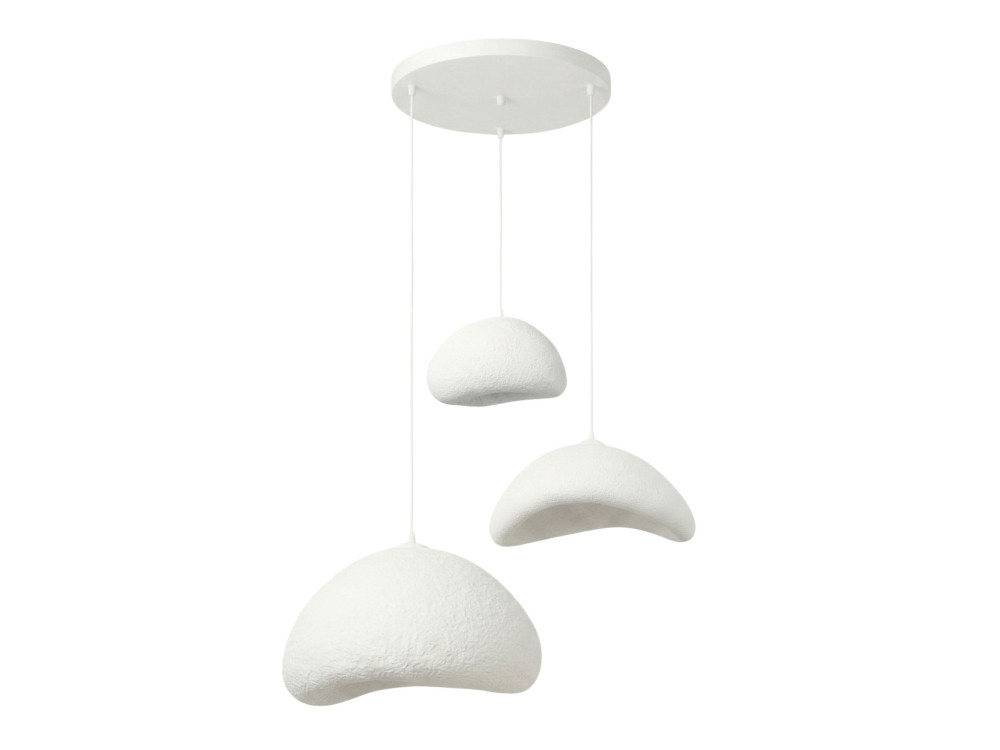 Metalowy żyrandol „Luna” – 82 x 50 cm – biały