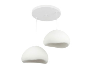Metalowy żyrandol „Lora” – 82 x 82 cm – biały