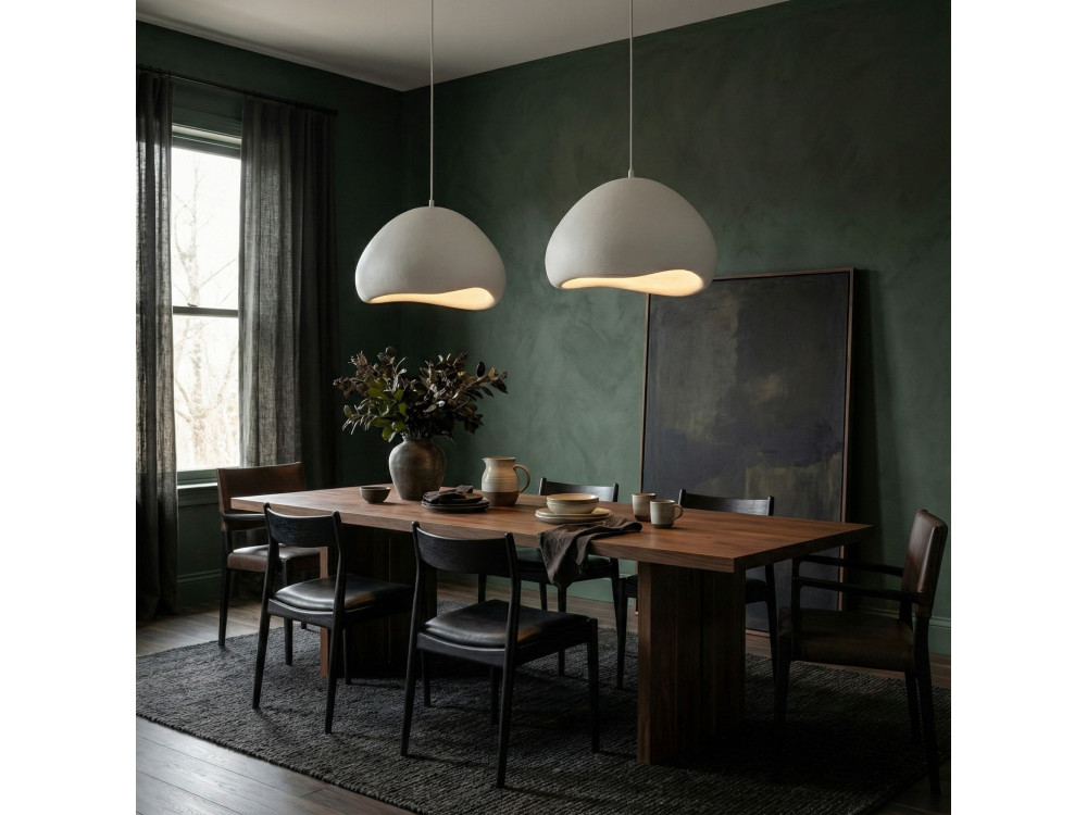 Metalowy żyrandol „Lora” – 82 x 82 cm – biały
