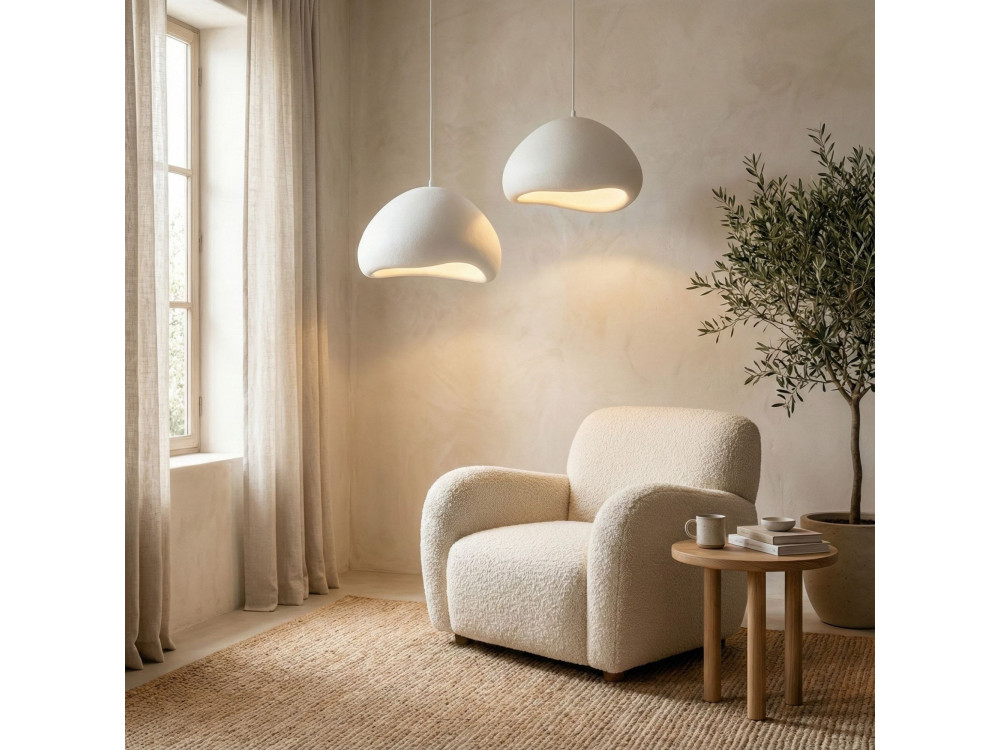 Metalowy żyrandol „Lora” – 82 x 82 cm – biały