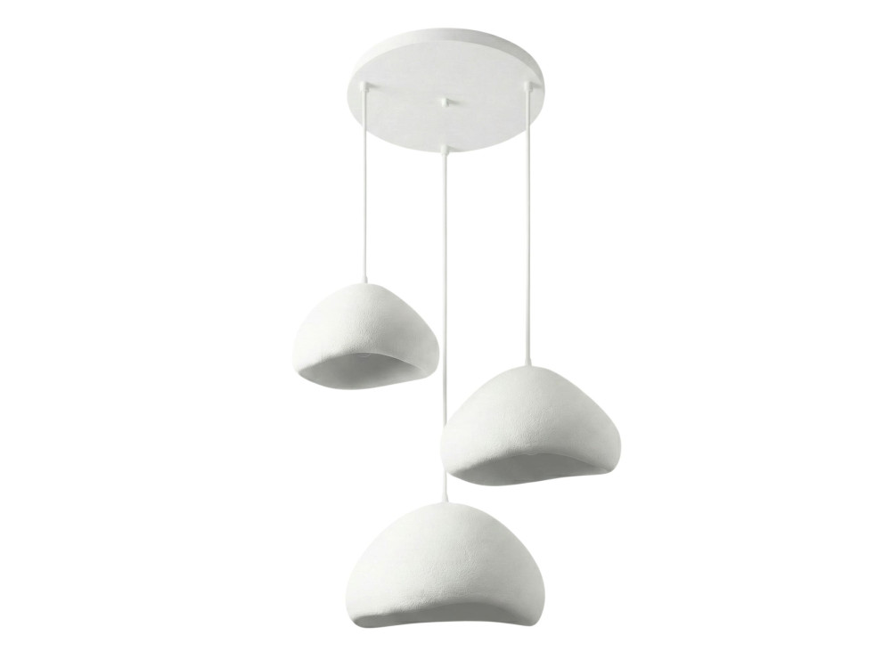 Metalowy żyrandol „Lora” – 82 x 82 cm – biały