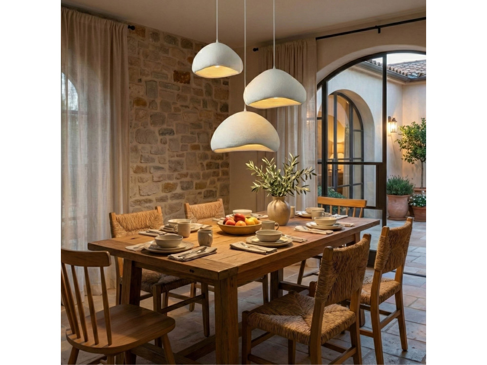 Metalowy żyrandol „Lora” – 82 x 82 cm – biały