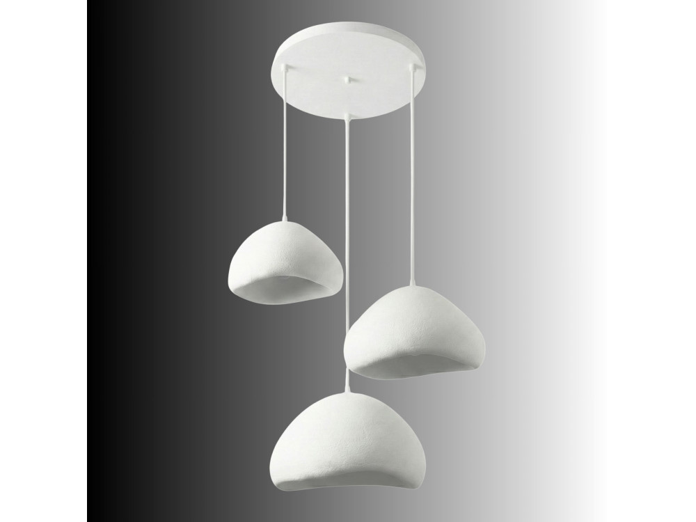 Metalowy żyrandol „Lora” – 82 x 82 cm – biały