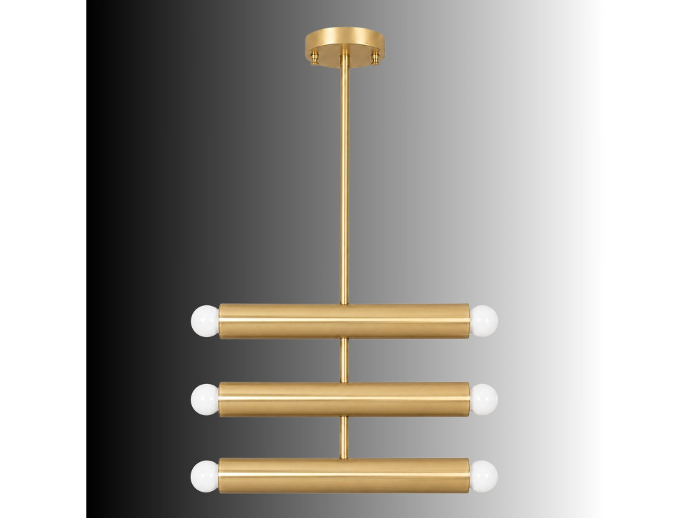 Metalowy żyrandol „Vento” – 35 x 10 cm – żółty