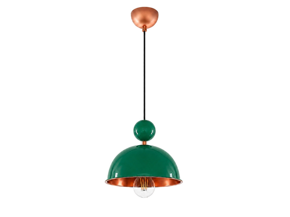 Metalowa lampa wisząca „Bubble” – 21 x 21 cm – jasnozielona