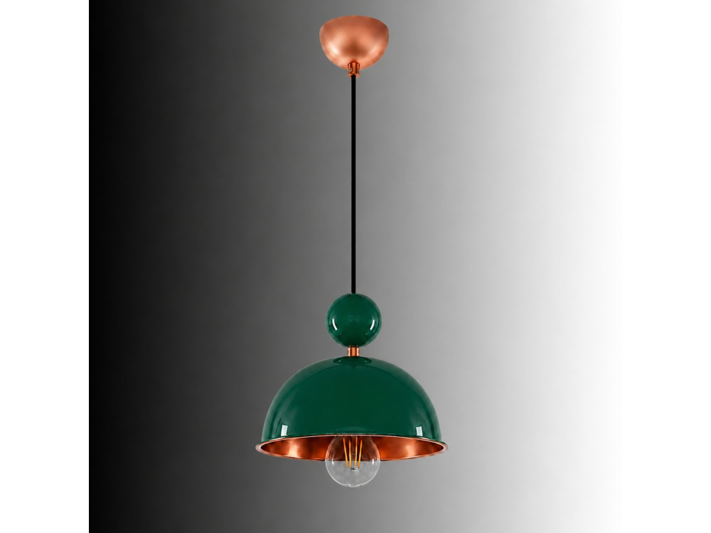 Metalowa lampa wisząca „Bubble” – 21 x 21 cm – jasnozielona