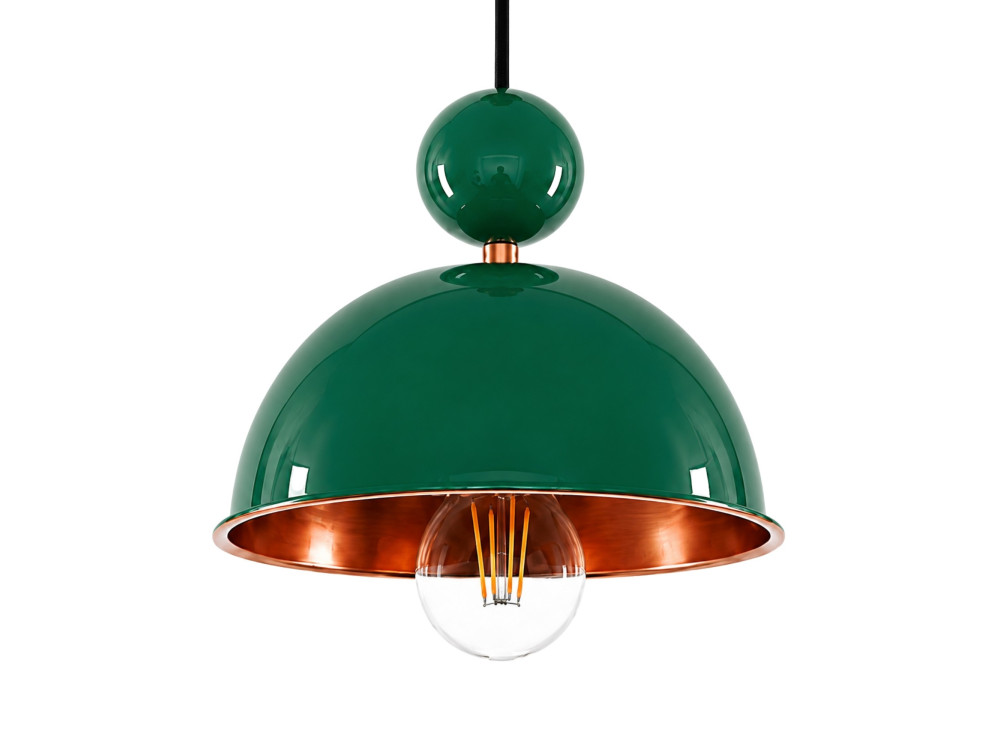 Metalowa lampa wisząca „Bubble” – 21 x 21 cm – jasnozielona