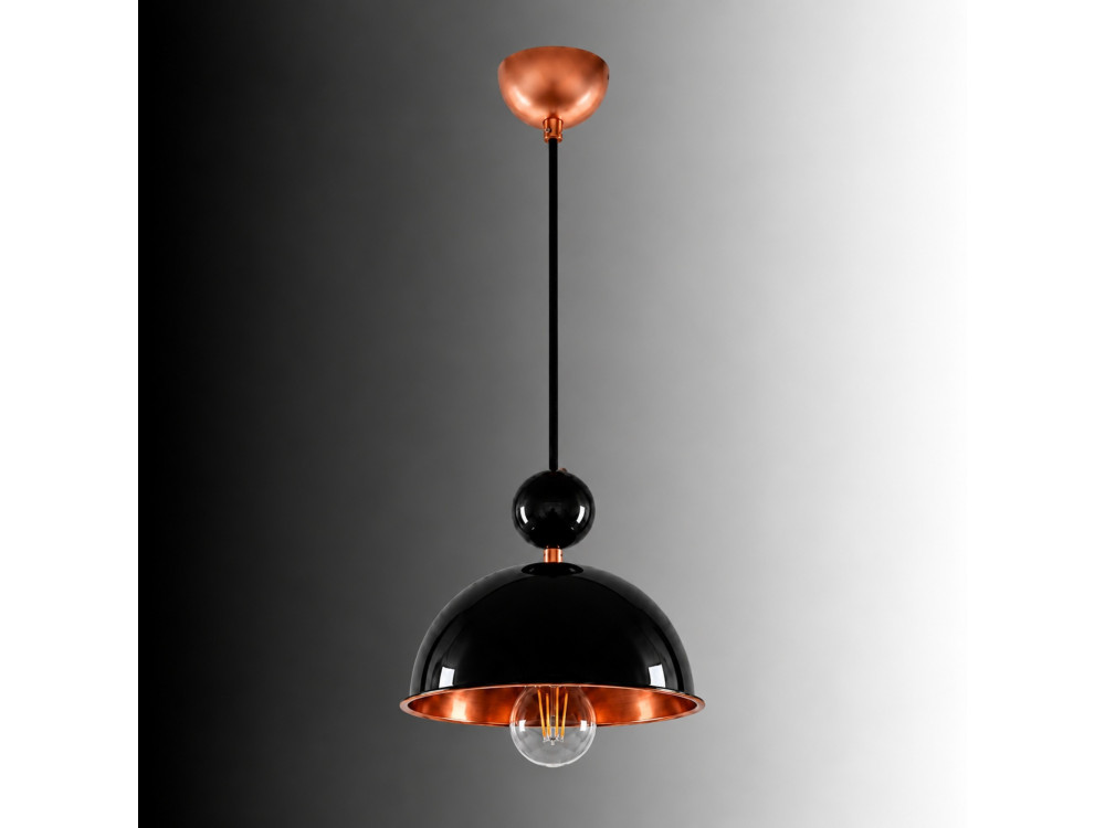 Metalowa lampa wisząca „Bubble” – 21 x 21 cm – czarna