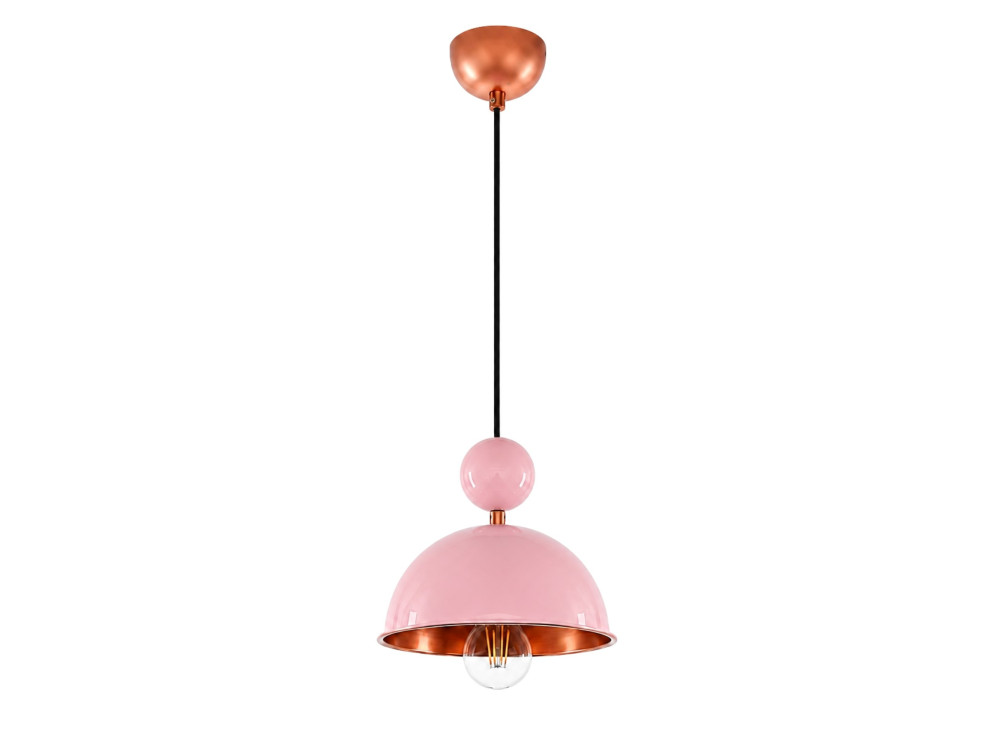 Metalowa lampa wisząca „Bubble” – 21 x 21 cm – różowa