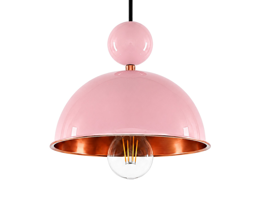 Metalowa lampa wisząca „Bubble” – 21 x 21 cm – różowa
