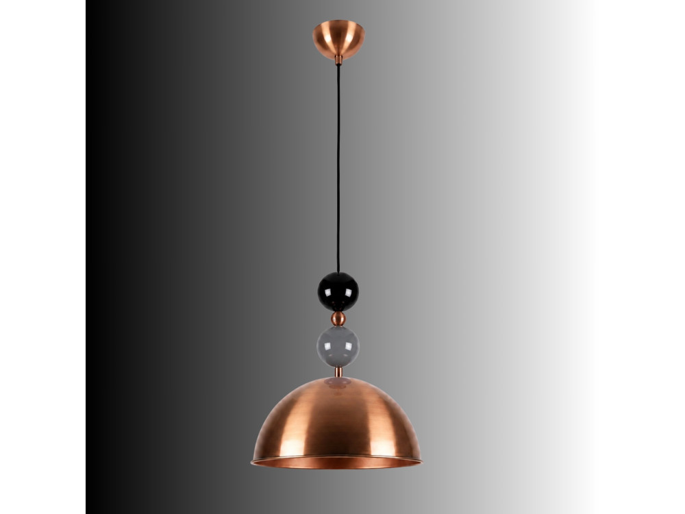Metalowa lampa wisząca „Bubble” – 31 x 31 cm – miedź