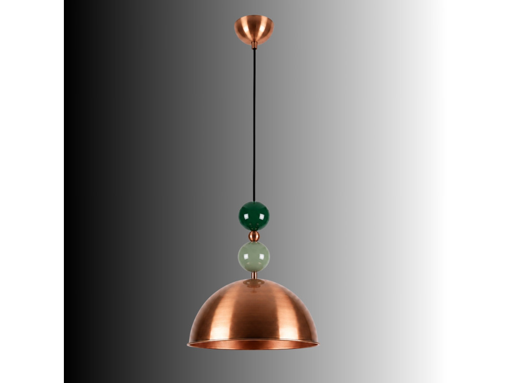 Metalowa lampa wisząca „Bubble” – 31 x 31 cm – miedź