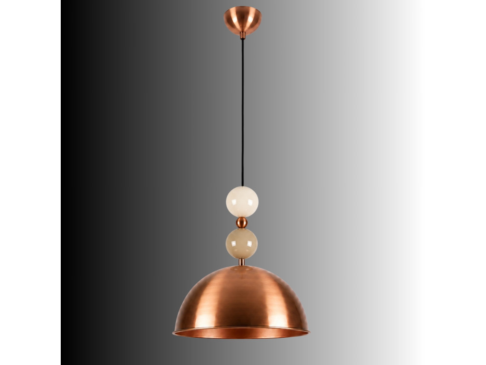 Metalowa lampa wisząca „Bubble” – 31 x 31 cm – miedź