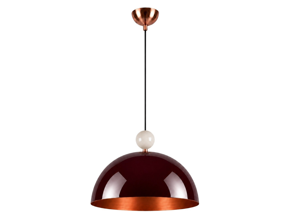 Metalowa lampa wisząca „Bubble” – 40 x 40 cm – kolor bordowy