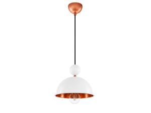 Metalowa lampa wisząca „Bubble” – 21 x 21 cm – beżowa