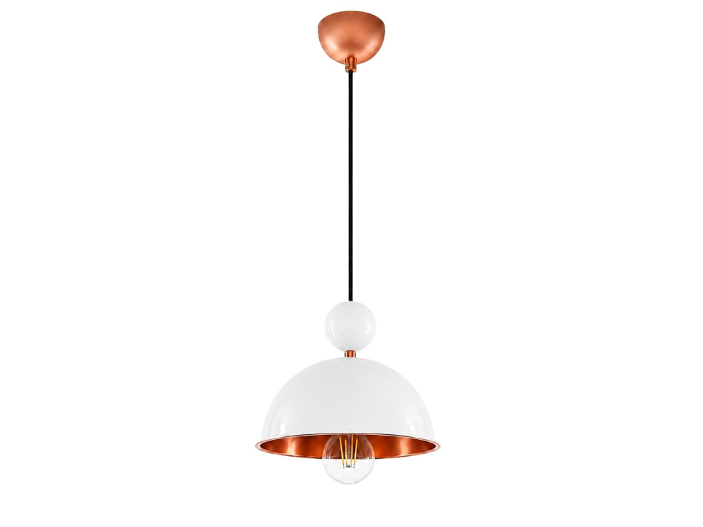 Metalowa lampa wisząca „Bubble” – 21 x 21 cm – beżowa